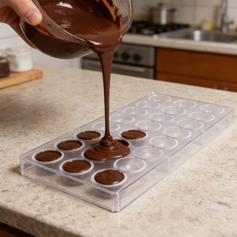 Moules à pâtisserie demi-sphères professionnels en PP