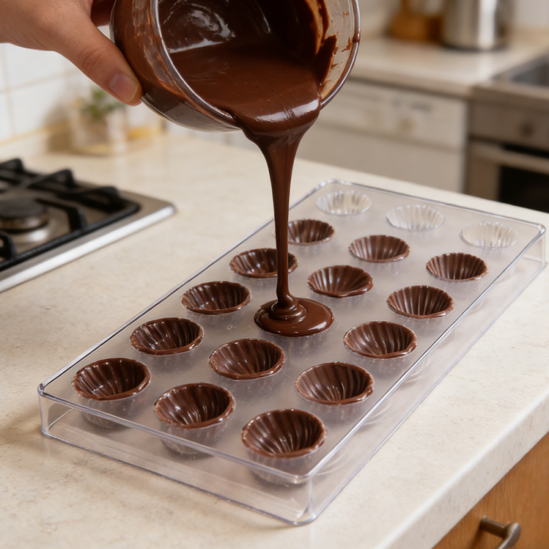 Moules à pralines professionnels en plastique transparent