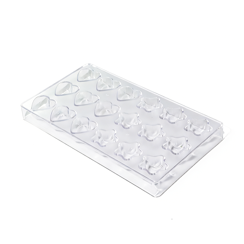 Moule à chocolat professionnel en PP en forme de cœur et d'étoile