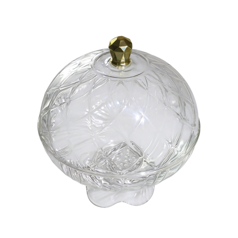 Elegante, transparente Luxus-Obstschale aus PET mit Deckel