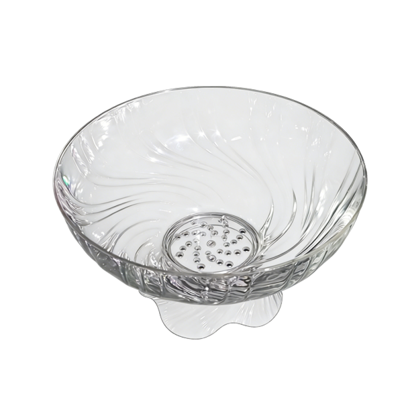 Elegante, transparente Luxus-Obstschale aus PET mit Deckel