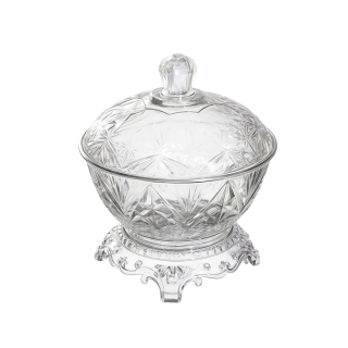 Dekorative Obstschale aus PET-Kristall mit Deckel