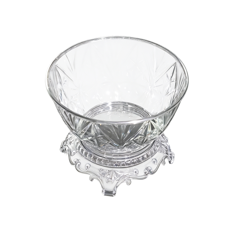 Dekorative Obstschale aus PET-Kristall mit Deckel