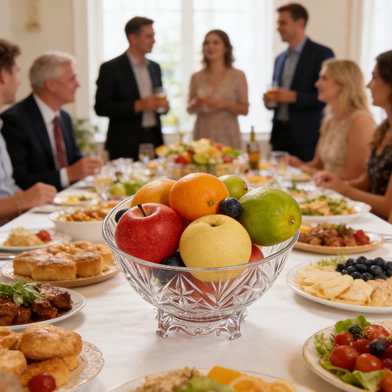Dekorative Obstschale aus PET-Kristall mit Deckel