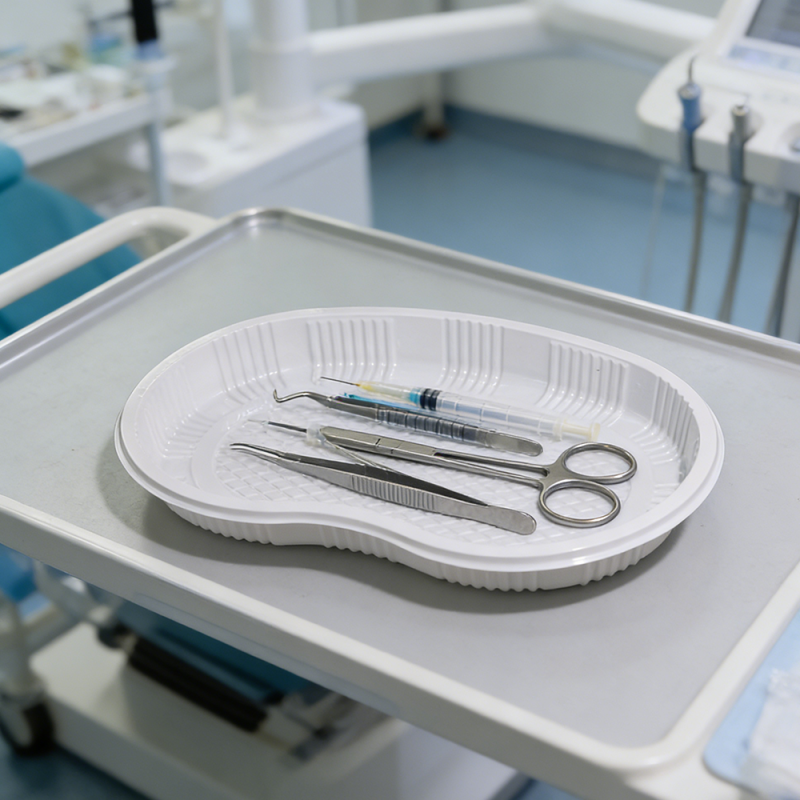 일회용 의료용 애완 동물 신장 모양 접시