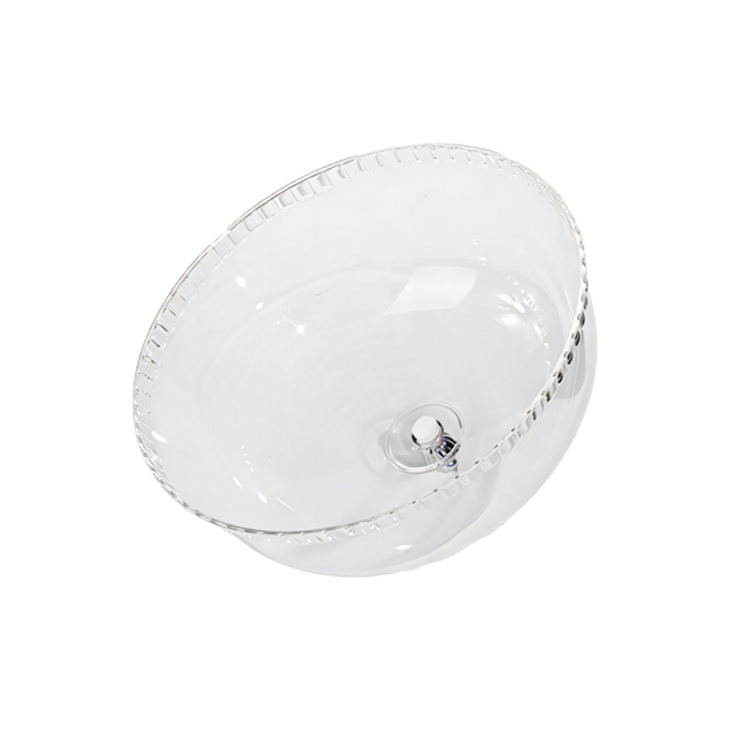 Cupola per torte in policarbonato trasparente da 30 cm con manico argentato
