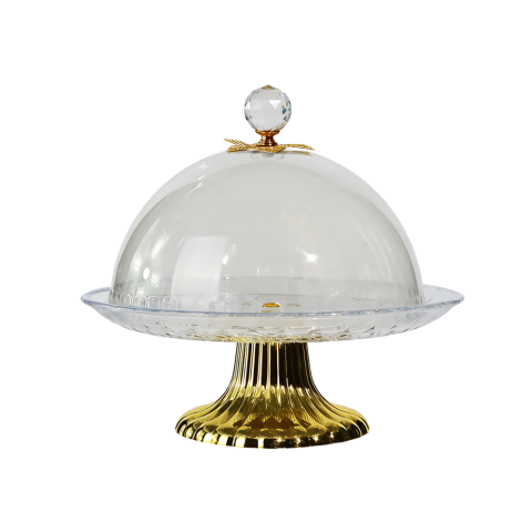 Plastic Gold Cupcake Display Stand with Lid