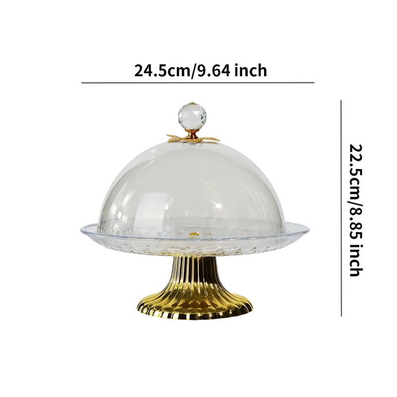 Plastic Gold Cupcake Display Stand with Lid