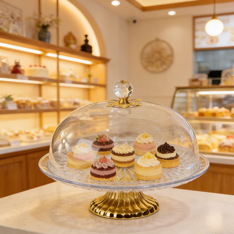 11.6" Diamond Pattern Acrylic Cake Display Stand