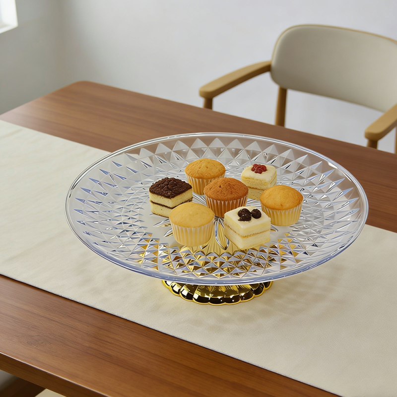 11.6" Diamond Pattern Acrylic Cake Display Stand