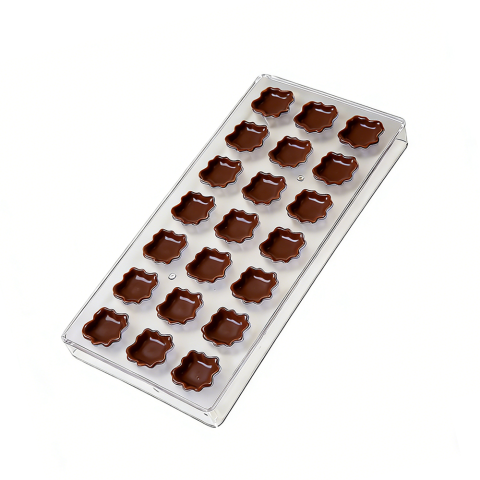 Plastic PS Maple Leaf Chocolate Mold 21 Cavity