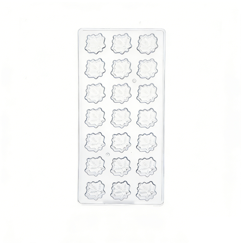 Plastic PS Maple Leaf Chocolate Mold 21 Cavity