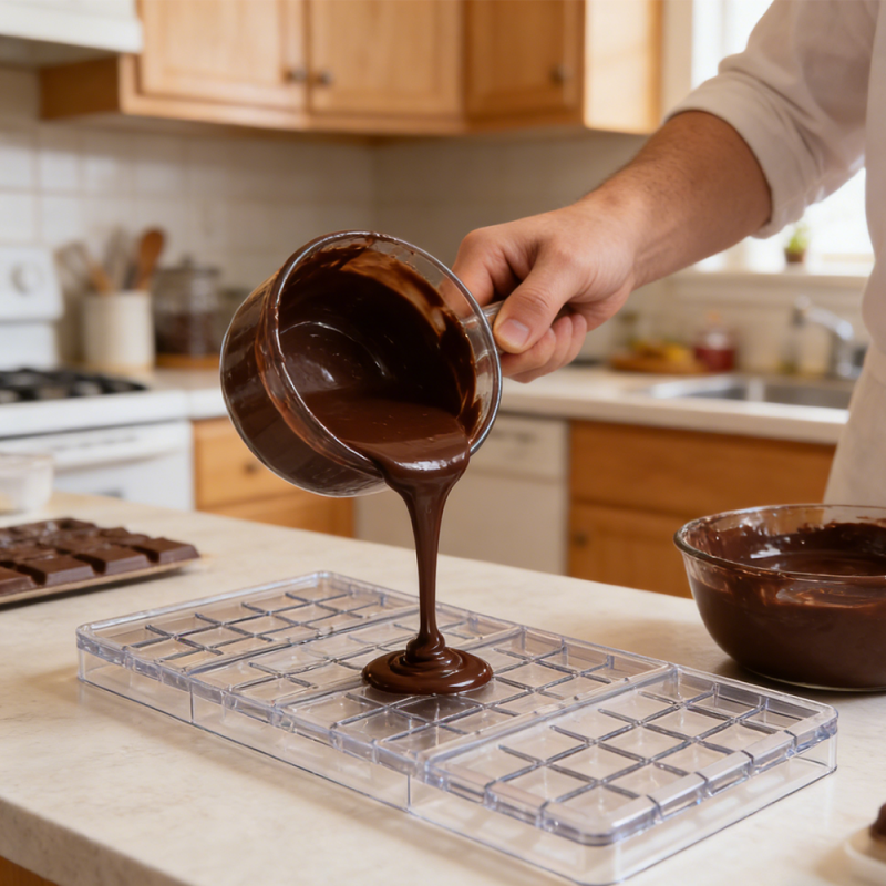 Professional Rigid PS Plastic Chocolate Bar Tray