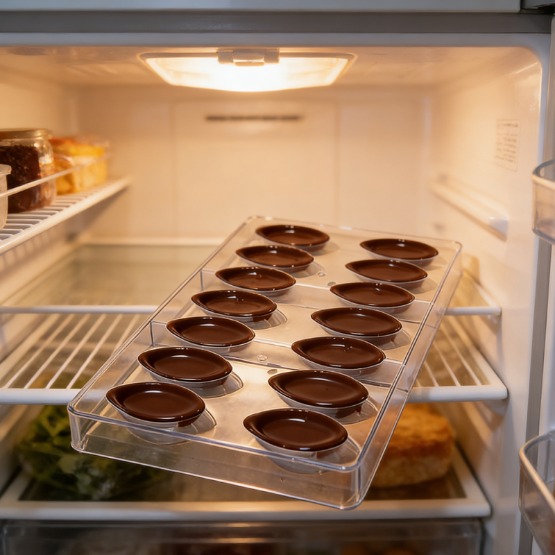 Clear 16-Cavity Leaf Shape PS Chocolate Mold