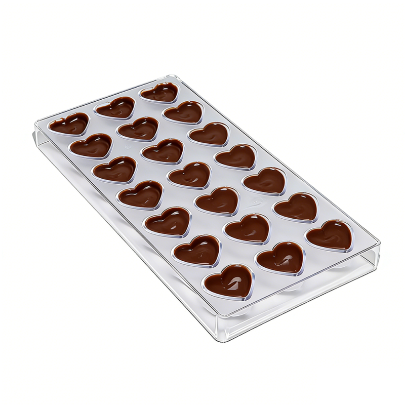 Molde para caramelos con forma de corazón de PS de primera calidad