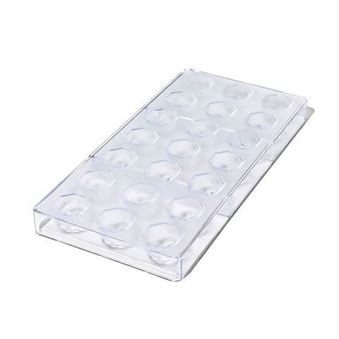 21-Cavity Diamond PS Gemstone Chocolate Mold