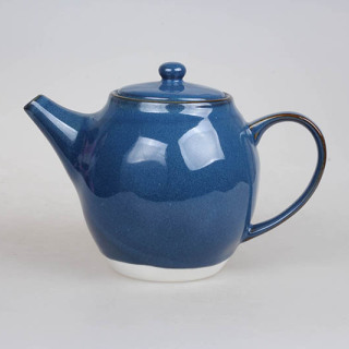New Color Of Paradise Collection 1000cc Theepot Fancy Glaze Donkerblauw