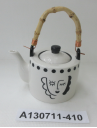 black face design style teapot