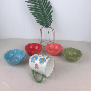 Heißer Verkaufs-Keramik-Blumentee-Schalen-Wasser-Schale mit Plattensoße
