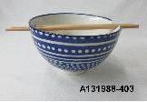 ceramic bowl with chopsticks