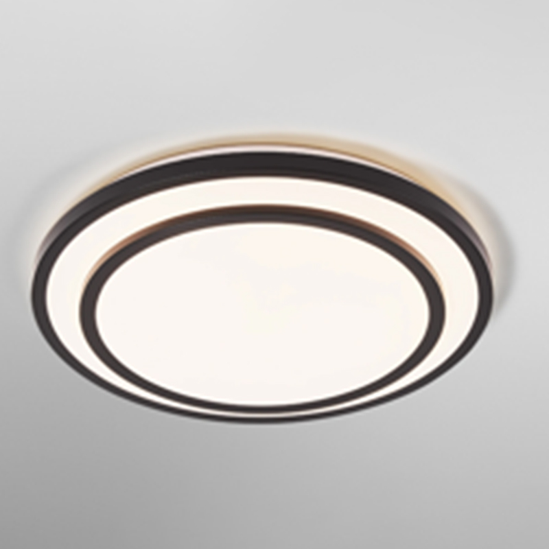 Black stripe double-layer dimmable ceiling lamp