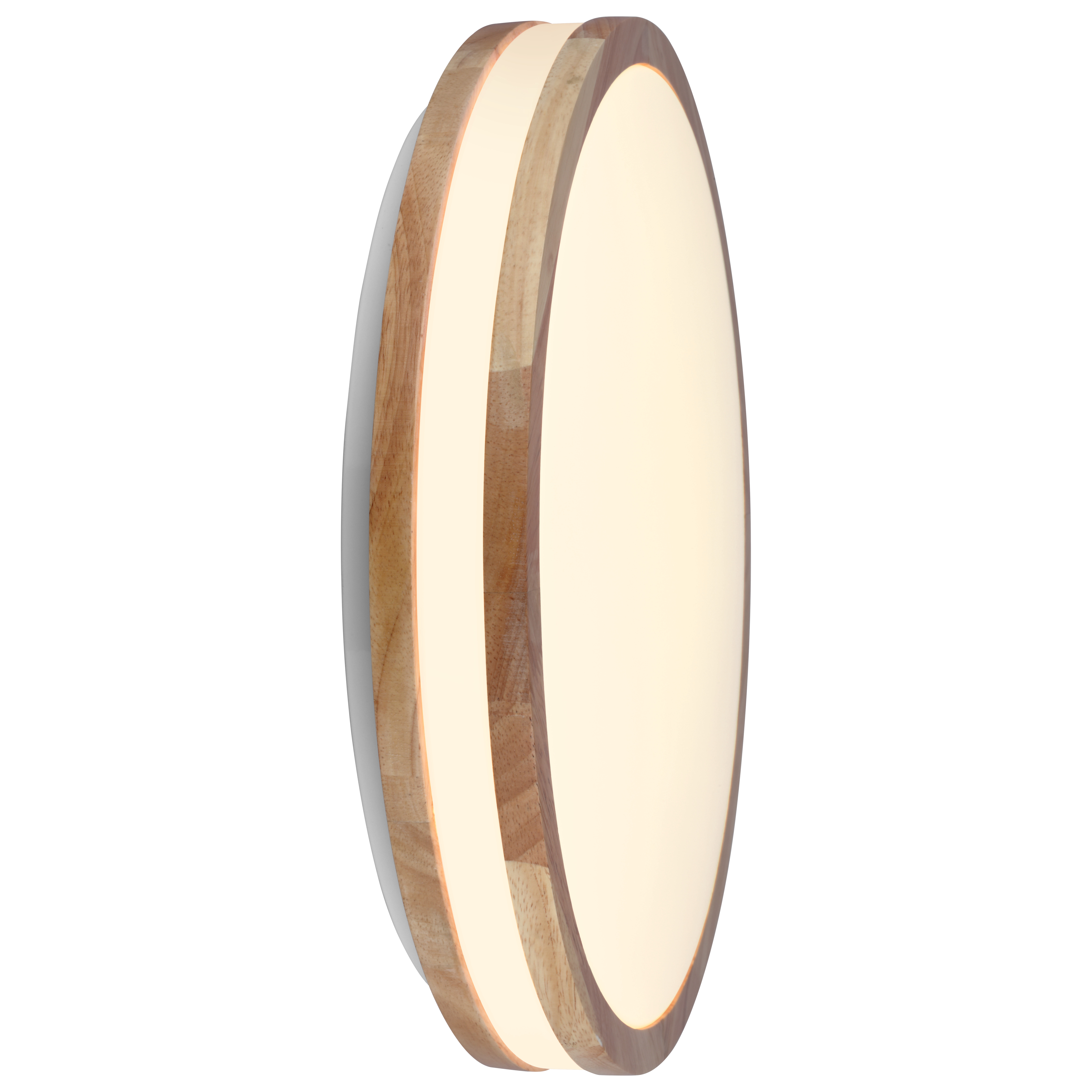 Double-line wooden ceiling light