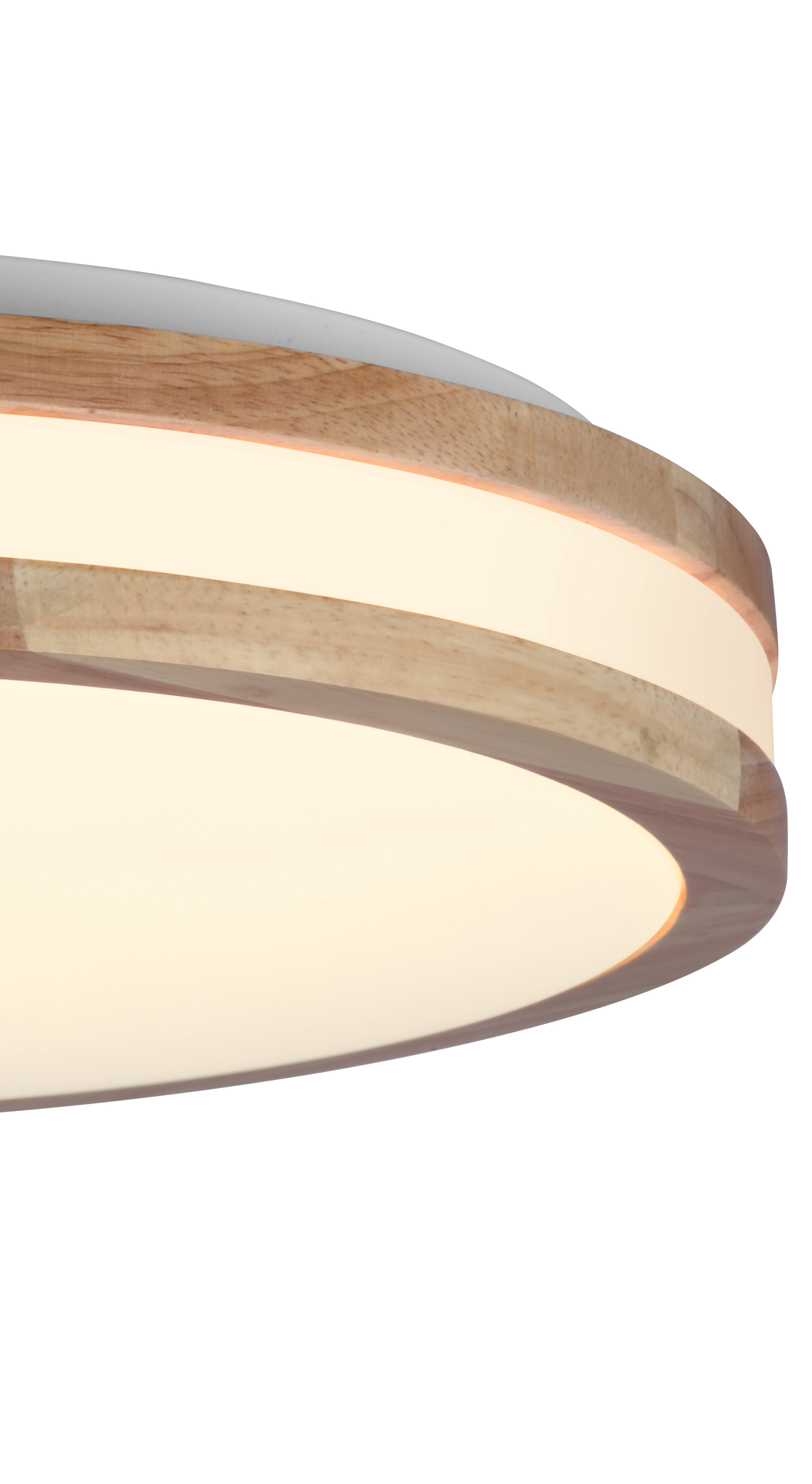 Double-line wooden ceiling light