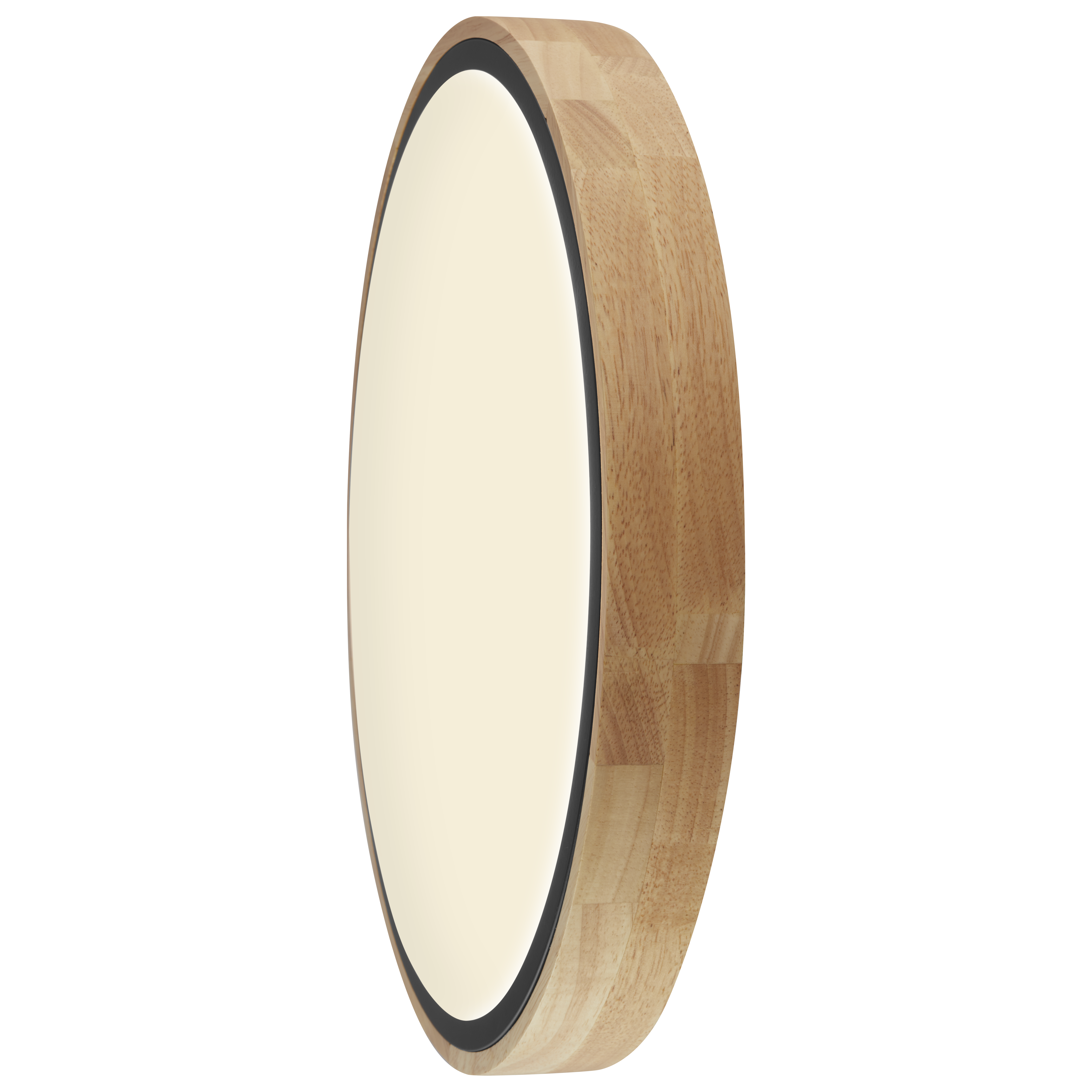 Ceiling lamp made of raw wood