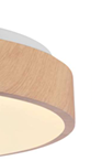 LED ceiling light made of wood