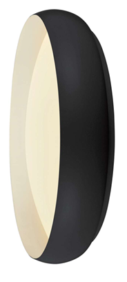 Black semi-circular ceiling lamp