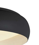 Black semi-circular ceiling lamp