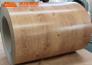 Prepainted galvalume color coated aluzinc steel coil prepainted aluzinc wooden Pattern design PPGL steel coil sheet or strip