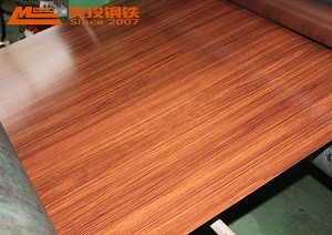 Prepainted galvalume color coated aluzinc steel coil prepainted aluzinc wooden Pattern design PPGL steel coil sheet or strip