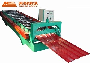 Corrugated metal iron prepainted GI roofing sheet roll forming making machine galvanized profile cutting machine
