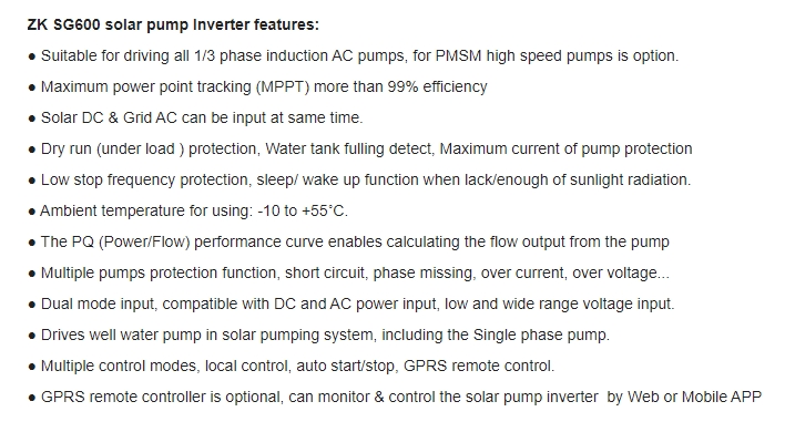 PV800 solar pump inverter