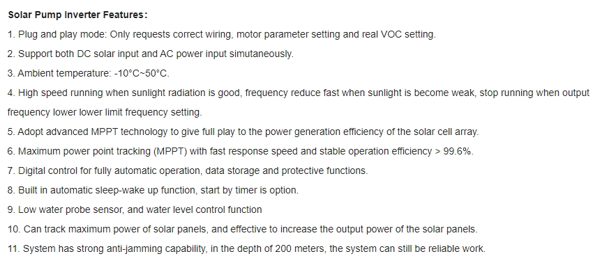 solar vfd pump drive