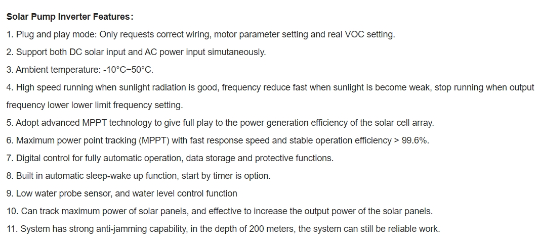 inverter for 1hp submersible pump