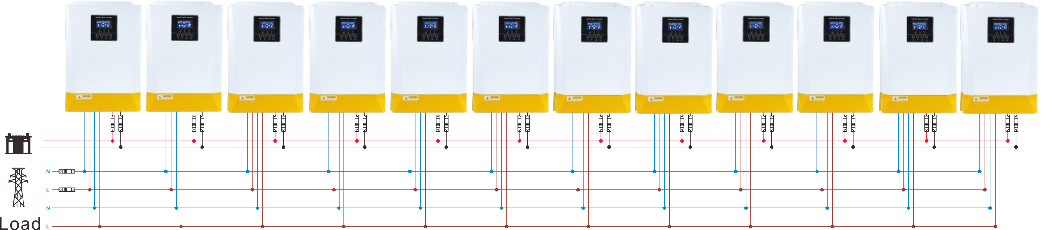 ZK 48V 5.5KW parallel hybrid inverter