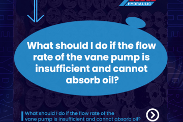 ¿Qué debo hacer si el caudal de la bomba de paletas es insuficiente y no puede absorber aceite?