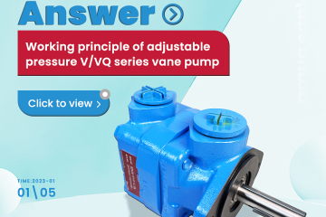 Princípio de funcionamento da bomba de palhetas da série V/VQ de pressão ajustável