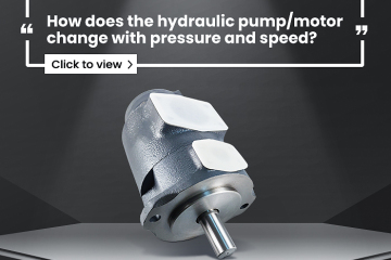 ¿Cómo cambia la bomba/motor hidráulico con la presión y la velocidad?