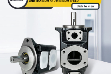 Deslocamento e velocidade máxima e mínima da bomba de palheta única série T6