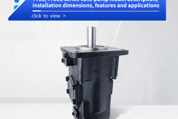 Descrição do modelo da bomba de palhetas da série T7EE/T7EES, dimensões de instalação, recursos e aplicações