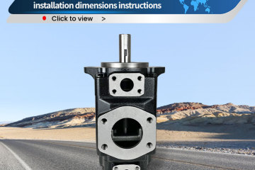 Instruções de dimensões de instalação da bomba de palhetas duplas série T6DC, T6DCM, T6DDS