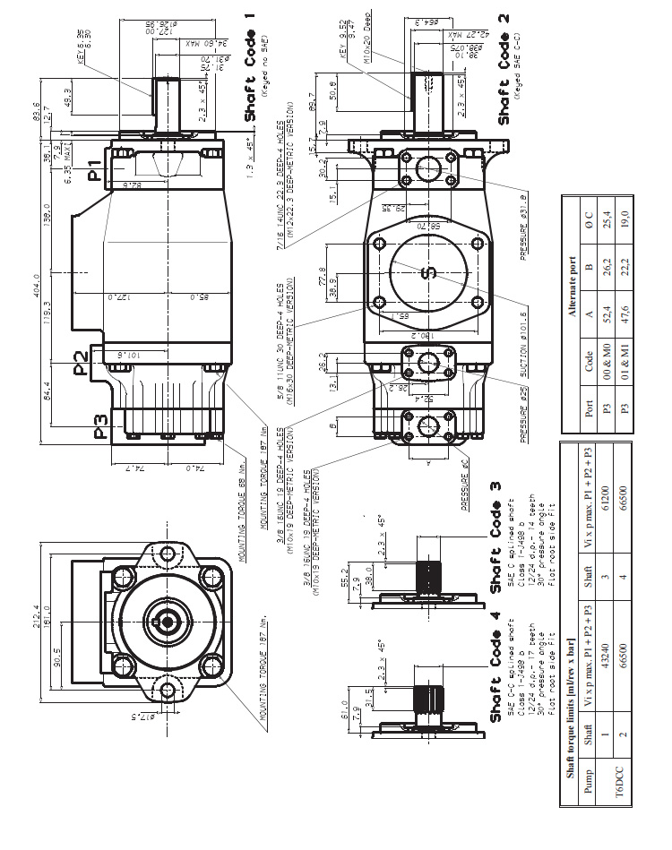 Triple oil pump