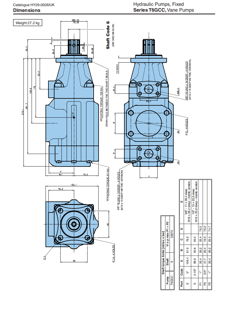 High performance pin type double vane pump