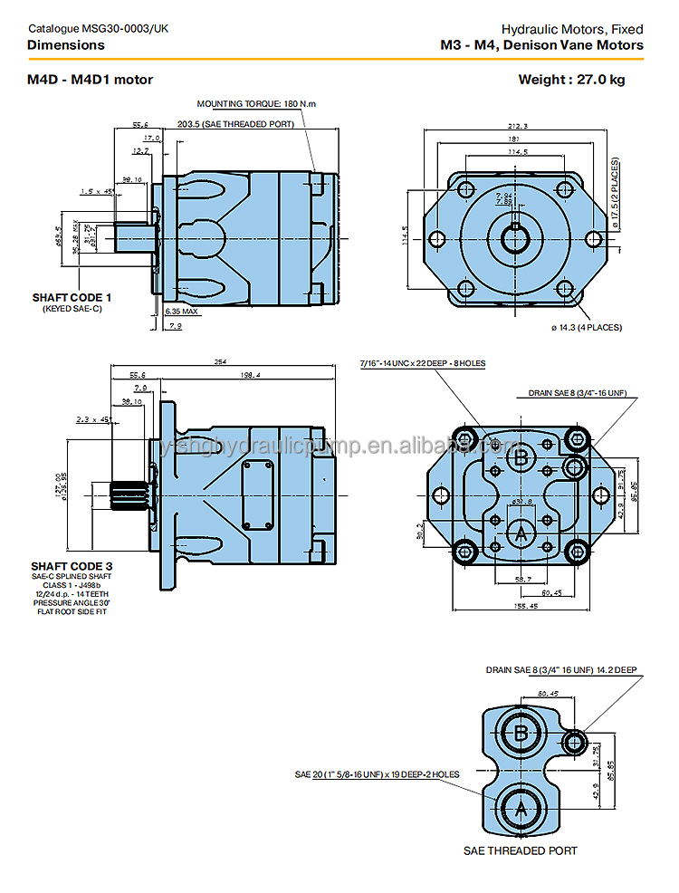 Denison type VELJAN type high pressure motor