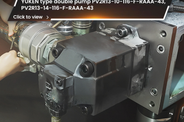 YUKEN type double pump PV2R13-10-116-F-RAAA-43, PV2R13-14-116-F-RAAA-43
