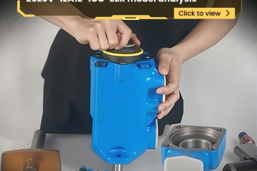 Hydraulic double pump 2520V-12A11-1CC-22R, 2520V-12A12-1CC-22R model analysis