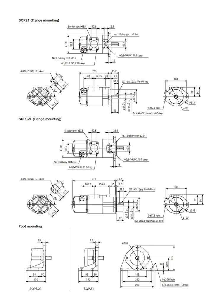 Low noise double hydraulic pump
